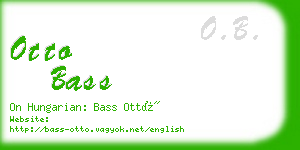 otto bass business card